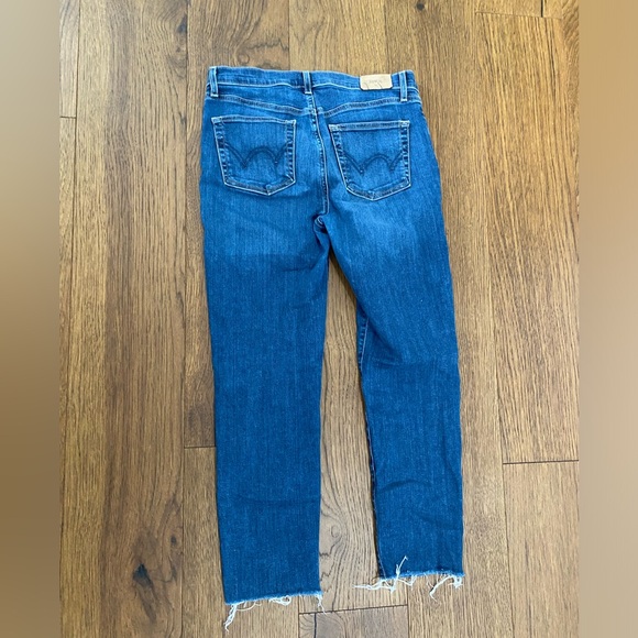 Edwin high rise Straight Cropped Raw Hem Denim size 28 - Picture 3 of 5
